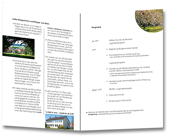 Prospekte und Flyer gestaltet von Seher-Design