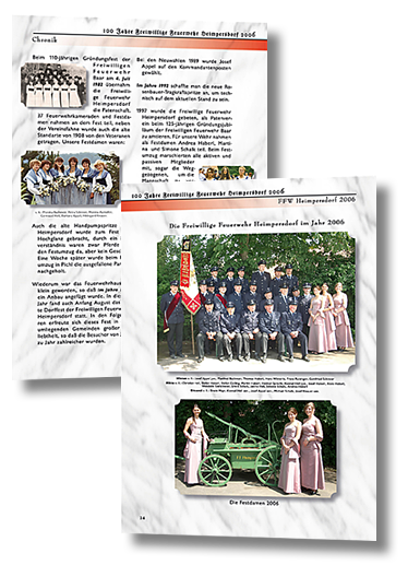 Festschrift für Vereine erstellt von Seher-Design
